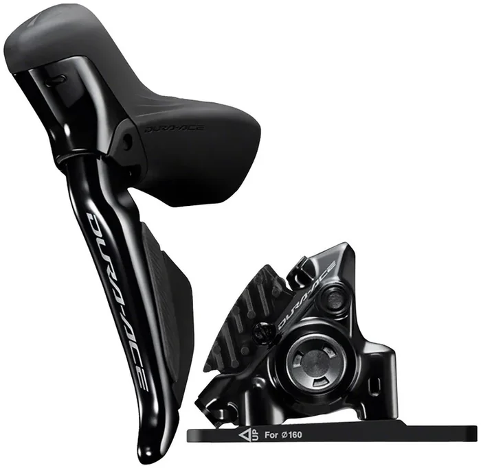 Shimano Dura-Ace ST-R9270F-L Di2 Shift/Brake Lever with BR-R9270 Hydraulic Disc Brake Caliper – Left/Front, 2x, Flat