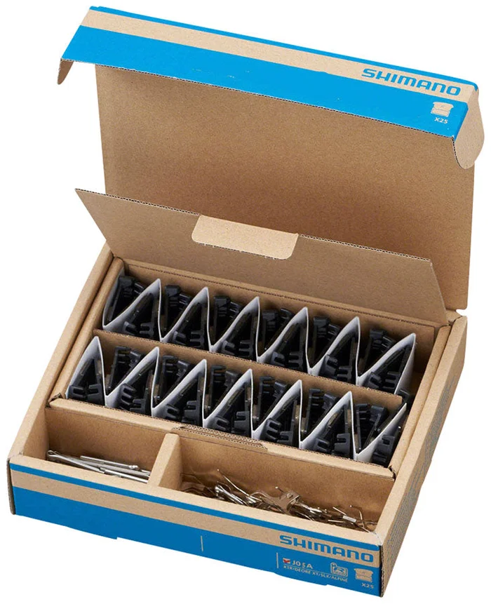 Shimano J05A-RF Disc Brake Pad Spring – Resin Compound Finned Aluminum Back Plate Box/25 pair