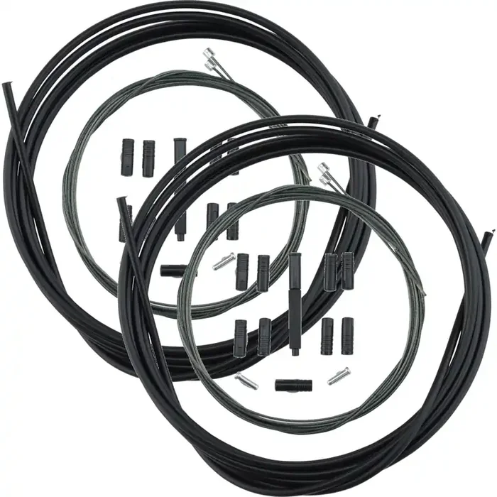 Shimano MTB Optislick Derailleur Cable and Housing Set Black, High-Performance, Durable Gear Upgrade