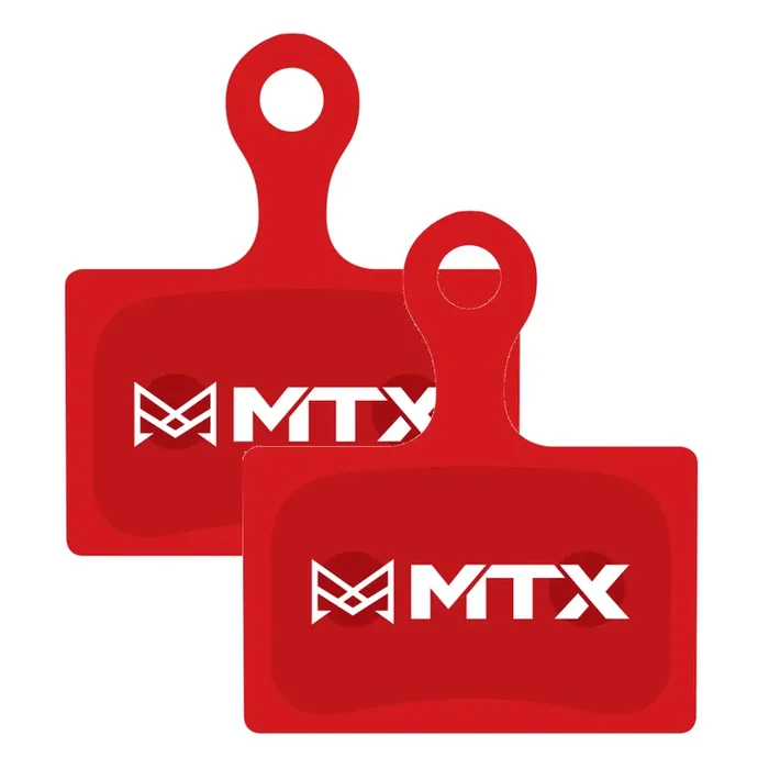 Shimano MTX K-Type 2-Piston Red Label Disc Brake Pads High-Performance Ceramic, Silent, Trail & XC Ready
