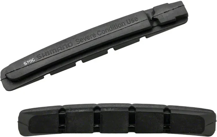 Shimano S70C V-Brake Pads Pair Standard Rim Compatibility, Linear Pull Brakes