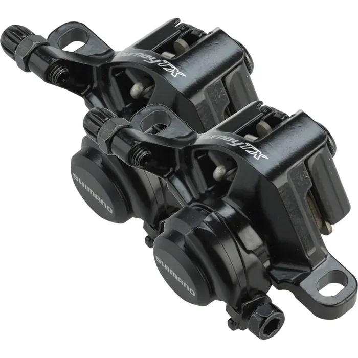 Shimano Tourney BR-TX805 Mechanical Disc Brake Calipers with B01S Resin Pads – Reliable MTB Hydraulic-Style Braking System