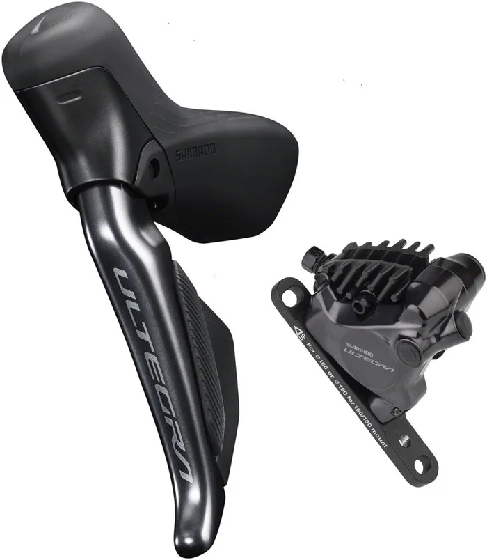 Shimano Ultegra ST-R8170F Di2 Shift/Brake Lever BR-R8170 Hydraulic Disc Brake Caliper – Left/Front 2x Flat Mount BLK