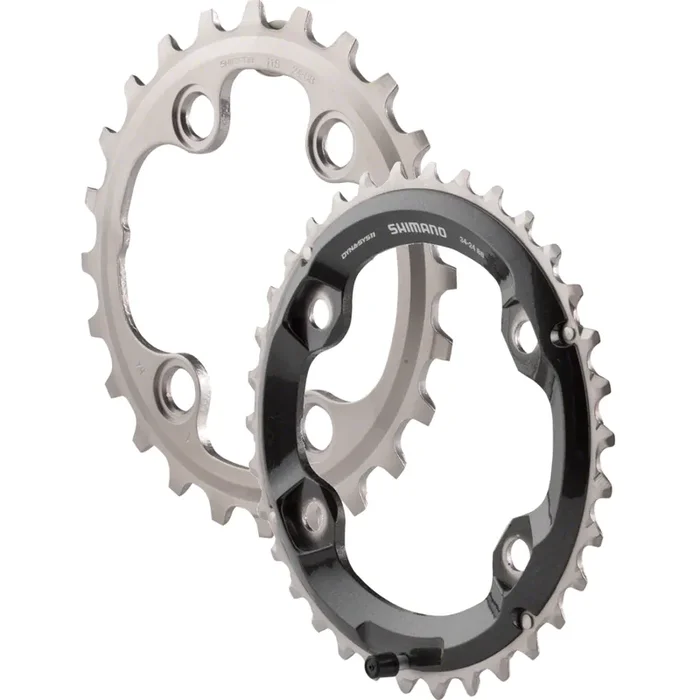 Shimano XT M8000 11-Speed Aluminum Inner & Outer Chainrings Set 24t & 34t, 64/96 BCD, Durable Performance