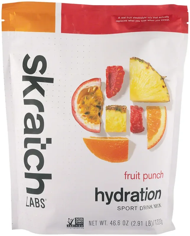 Skratch Labs Hydration Sport Drink Mix – Fruit Punch, 60 -Serving Resealable Pouch