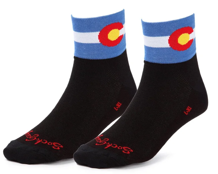 Sockguy 3″ Socks (Colorado Flag) (S/M)