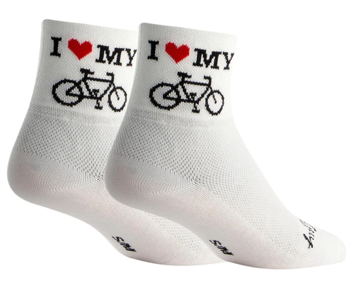 Sockguy 3″ Socks (I Heart My Bike) (S/M)