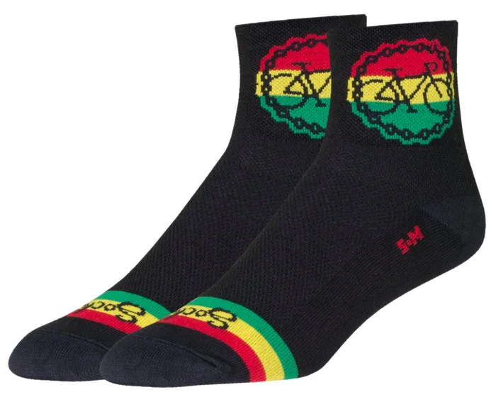 Sockguy 3″ Socks (Rasta Ride) (S/M)