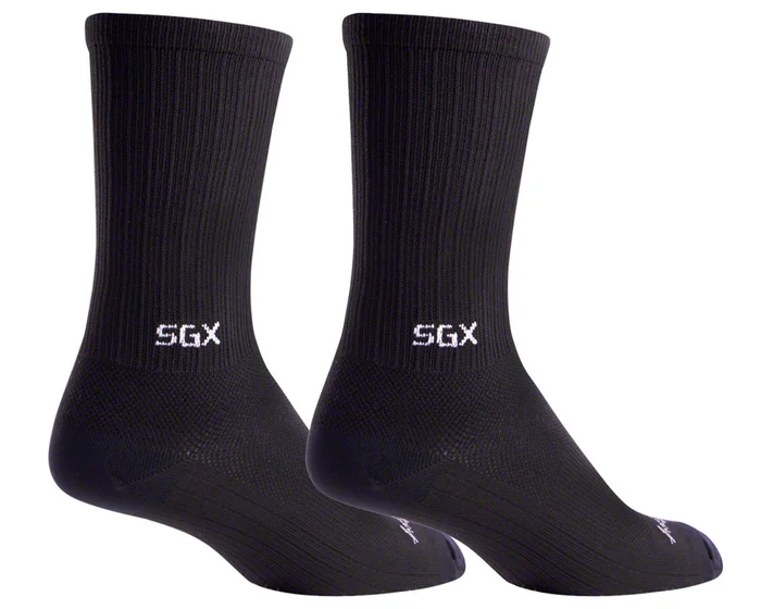 Sockguy 6″ SGX Socks (Black) (S/M)