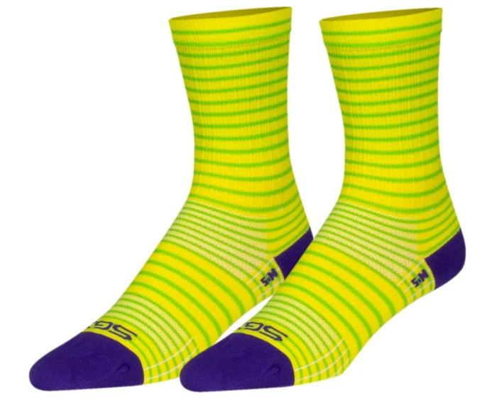 Sockguy 6″ SGX Socks (SGX Yellow Stripes) (S/M)