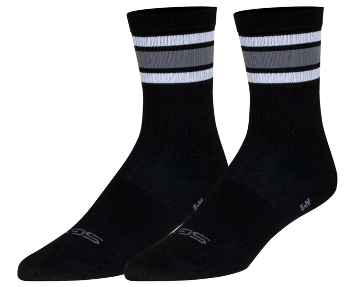Sockguy 6″ SGX Socks (Throwback Black) (L/XL)
