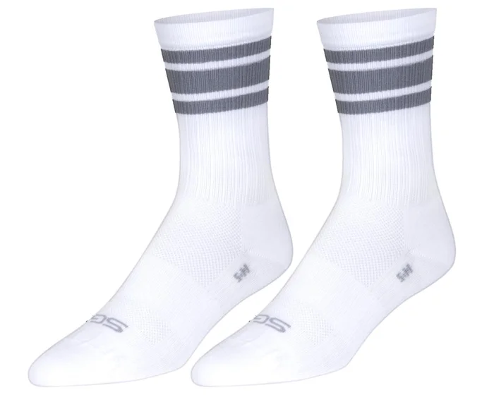 Sockguy 6″ SGX Socks (Throwback White) (S/M)