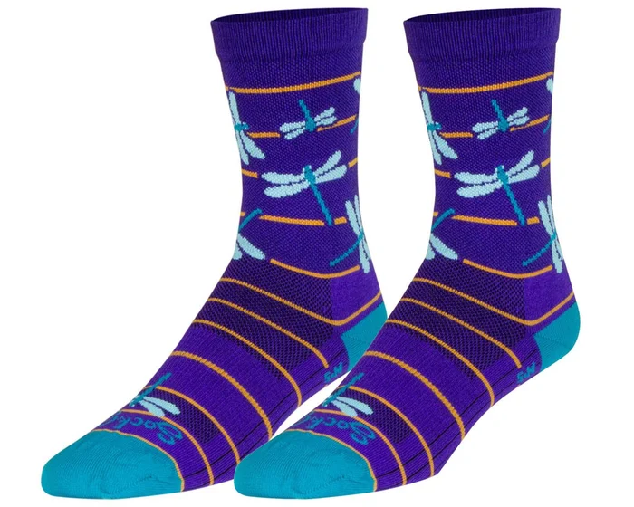 Sockguy 6″ Socks (Dragonflies) (L/XL)
