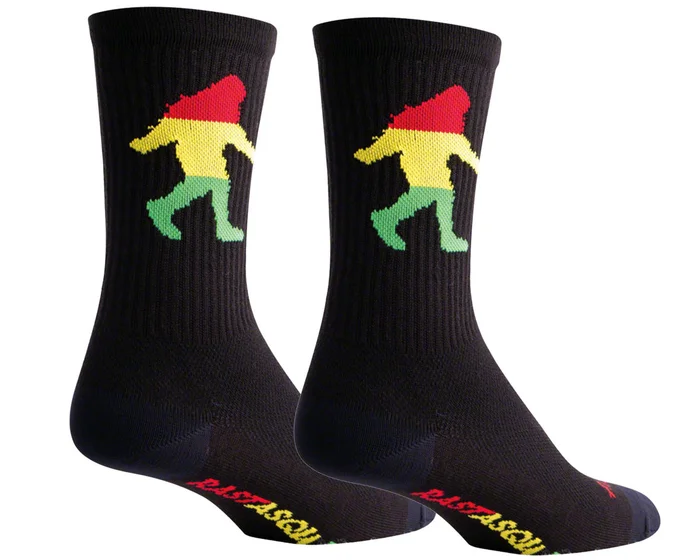 Sockguy 6″ Socks (Rasta Squatch) (S/M)