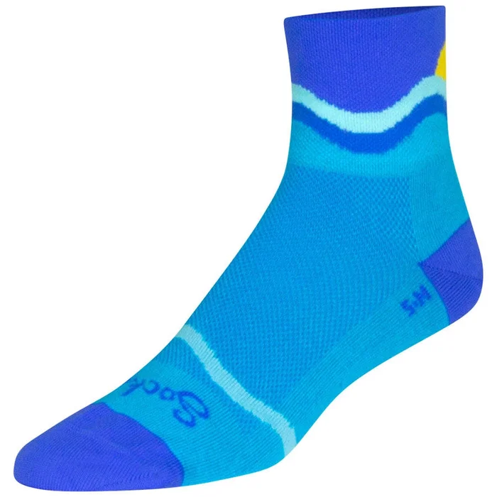 SockGuy Classic Waterworld Bike Socks – Blue