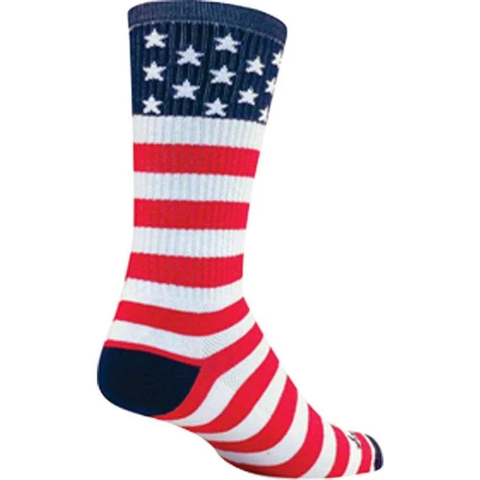 SockGuy Crew USA Flag Cycling Socks – 6 inch