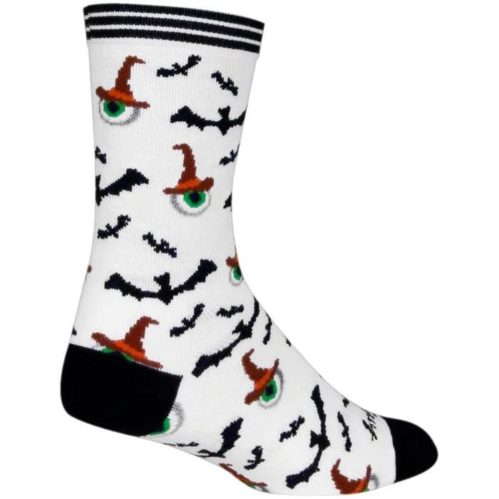 SockGuy Eye Soar Crew Bike Socks – White