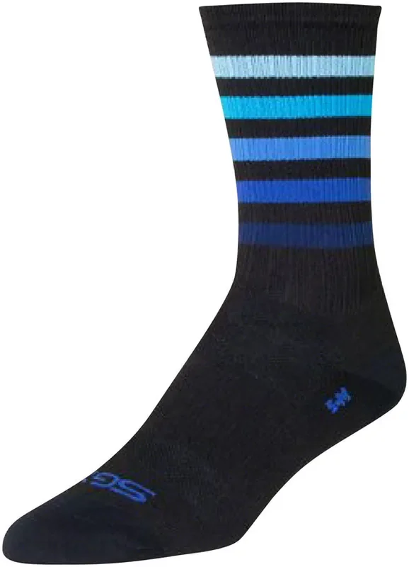 SockGuy SGX Deep Socks – 6″, Black/Blue, Large/X-Large