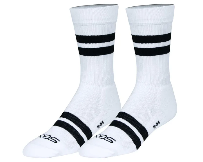 Sockguy SGX Trailhead 7″ Socks (New School White) (S/M)