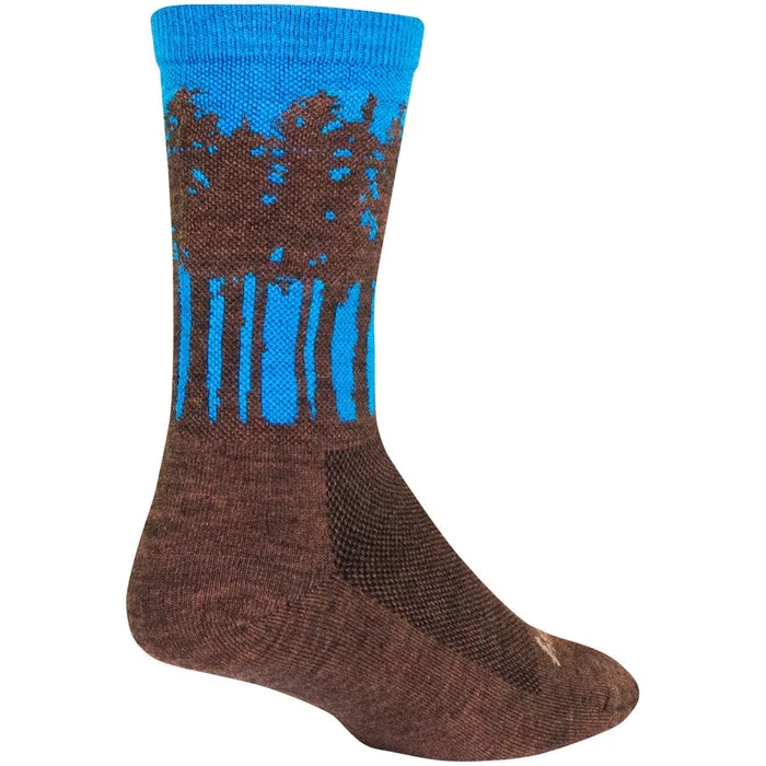 SockGuy Treeline Wool Bike Socks – Brown