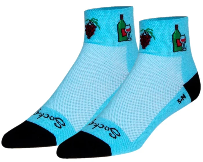 Sockguy Women’s 2″ Socks (Wine Down) (S/M)