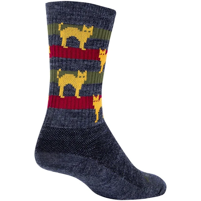 SockGuy Wool Catz Bike Socks – Gray