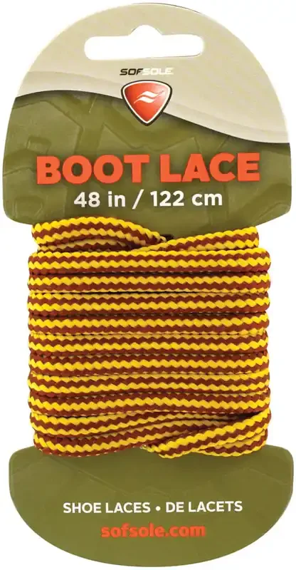 Sof Sole Boot Laces Waxed Gold/Brown 48″ – Premium Footwear Maintenance Solution