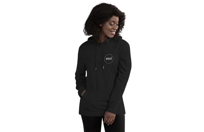 Solé Logo – Womens Black Lightweight Hoodie