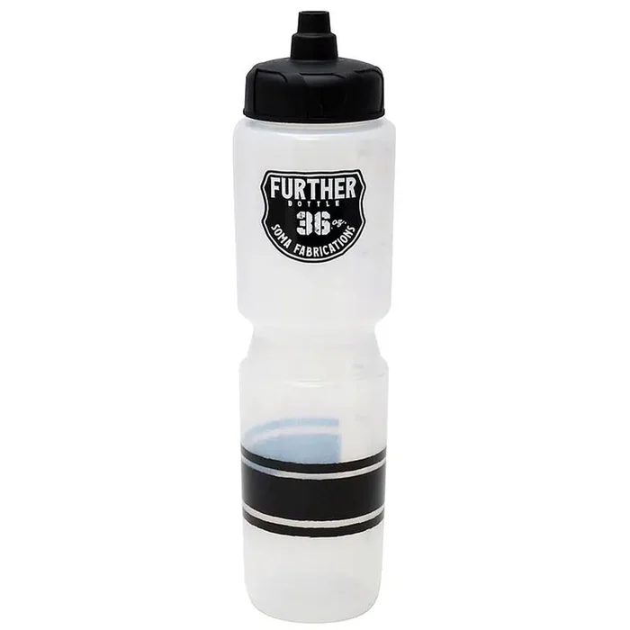 Soma Further Auto Valve Water Bottle, Clear/Black, 36oz