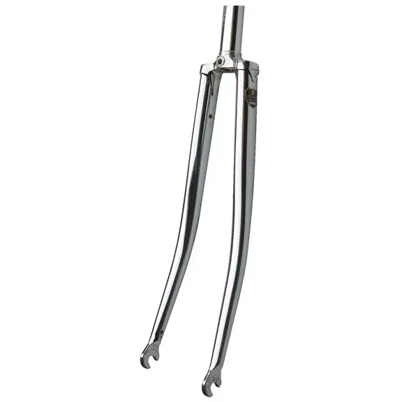 Soma Lugged Track Forks 700c, Chrome, Tange CrMo Construction, Threaded & Straight Models, Caliper Brake Compatible for Track & Road Cycling