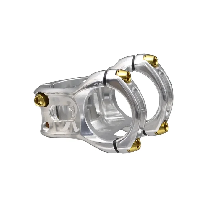 Spank Split 35 Rainier Beer Stem, Silver with Gold Top Cap