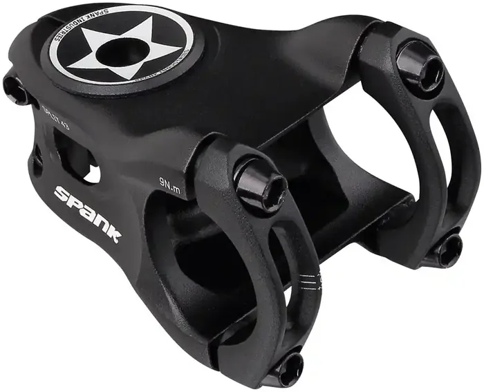 Spank Split Stem – 43mm 31.8 Bar Clamp +/-0 1 1/8″ Aluminum Black Enduro MTB