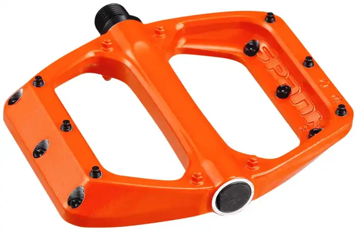 Spank Spoon DC Platform Pedals 9/16″ Concave Alloy Body Replaceable Pins Orange