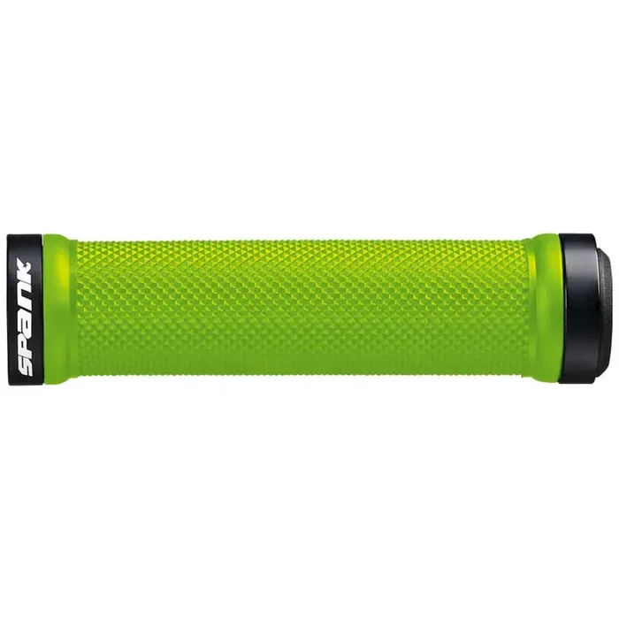 Spank SPOON Grips – 130mm Green Micro-Diamond Grip Pattern Handlebar Grips