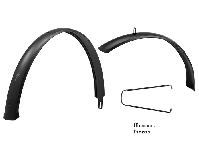 Specialized 2023 Tero X 5.0 & 6.0 Front & Rear Fender Set (Black) (29/27.5″) (Alloy) (w/Hardware)