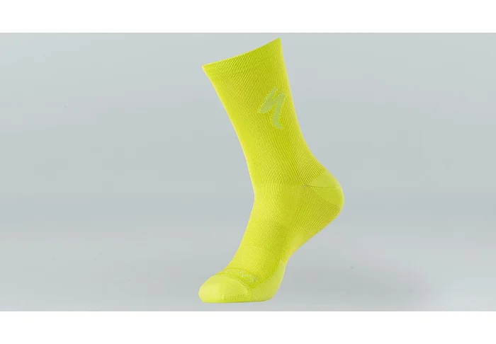 Specialized soft air tall logo sock hyper green l