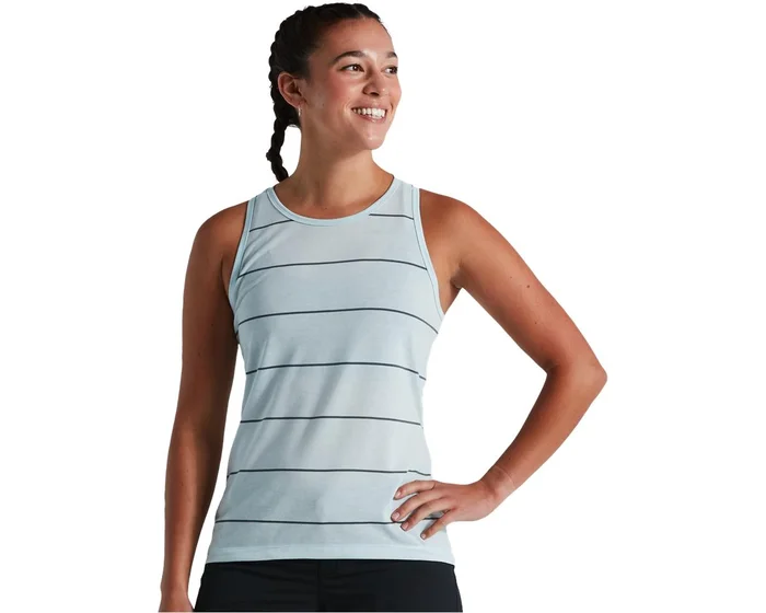 Specialized Women’s Drirelease Stripe Tank (Ice Blue) (M)