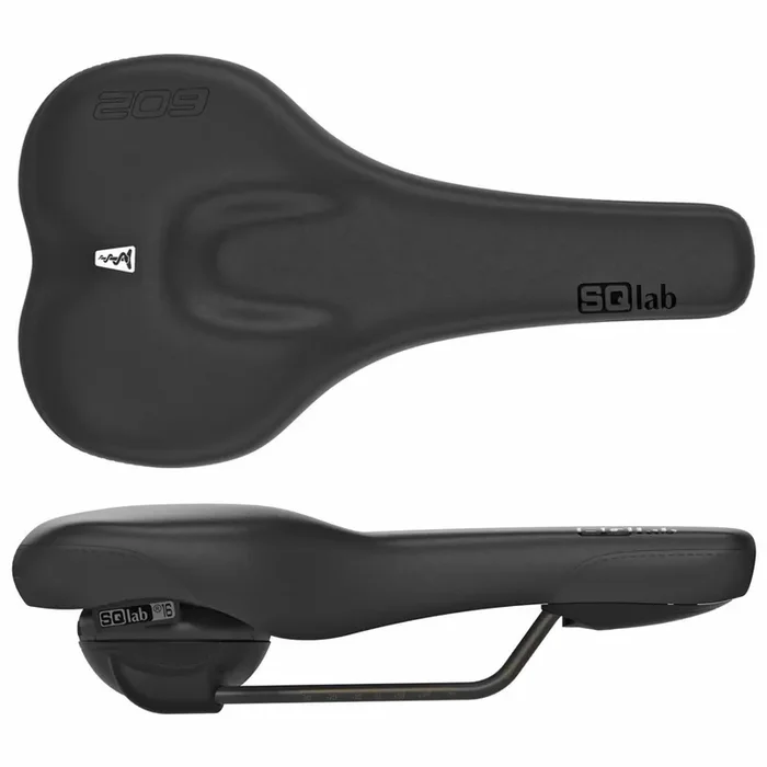 SQlab 602 M-D Active CrMo Rail Bike Saddles – Comfort-Focused Trekking & City Cycling, Ergolux Shape, Infinergy Dampening, Synthetic Top