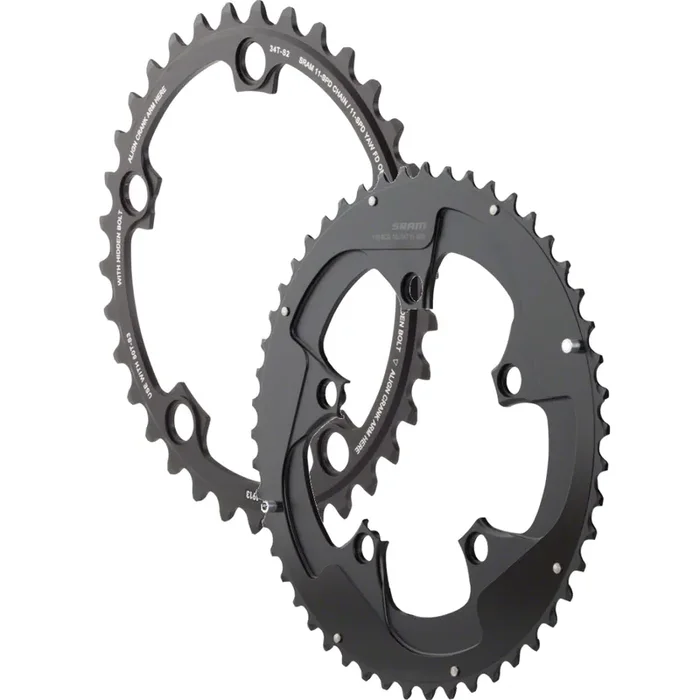 SRAM 11-Speed Aluminum Chainrings Bundle 34T Inner + 50T Outer, BCD 110mm, YAW Tech