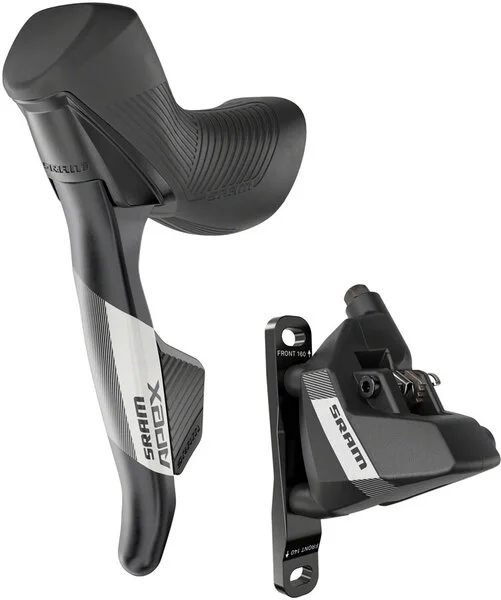 SRAM Apex AXS eTap Shift/Brake Lever and Hydraulic Disc Brake Caliper – Left/Front, 12-Speed, Flat Mount, 20mm Offset