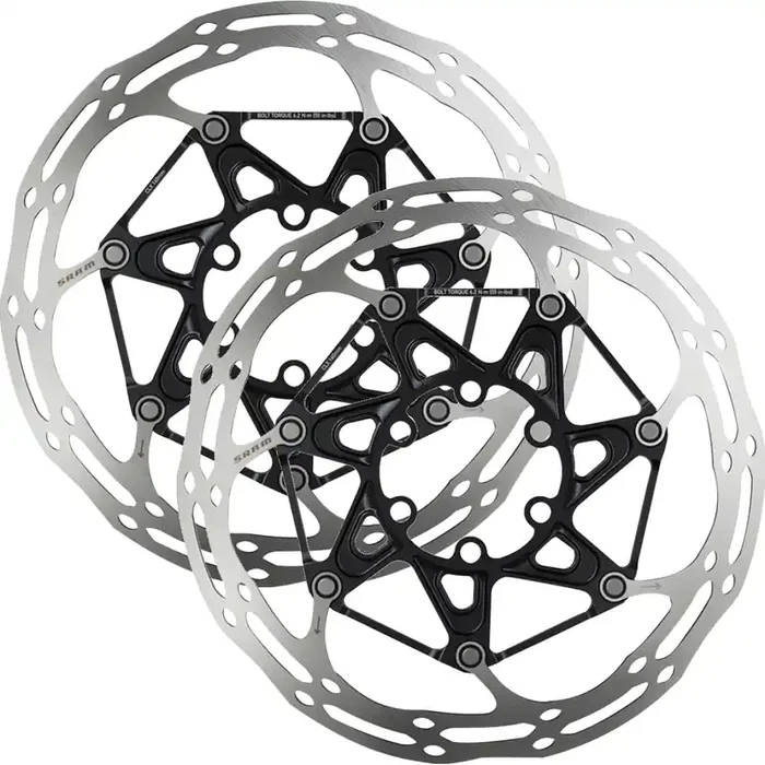 SRAM Centerline X 160mm Disc Brake Rotor Bundle Aluminum Stainless Steel, 2-Piece, Silicone Noise Minimize
