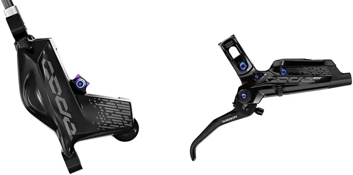 SRAM Code RSC Disc Brake and Lever – Front, Hydraulic, Post Mount, Black with Rainbow Hardware, A1