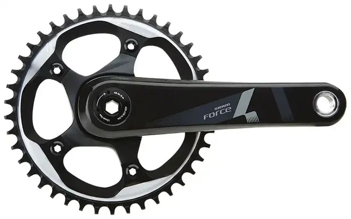 SRAM Force 1 Carbon Fiber Cyclocross Cranksets — 170mm, 172.5mm, 175mm, 42T, 10/11-Speed, GXP Spindle, Black, Lightweight Performance Bike Components