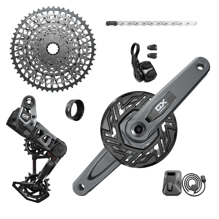 SRAM GX Eagle T-Type Ebike AXS Groupset – 160mm ISIS Crank Arms Bosch 36T Ring/Clip-On Guard Derailleur Shifter 10-52t Cassette