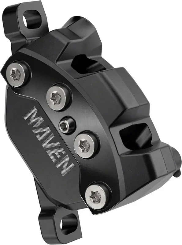 SRAM Maven Silver Disc Brake Caliper Assembly – Front/Rear, Post Mount, 4-Piston, Black, A1