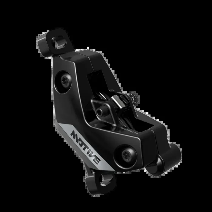 SRAM Motive Silver Disc Brake and Lever – Front, 950mm Hose, Post Mount, 4-Piston, Aluminum Lever, Black, A1