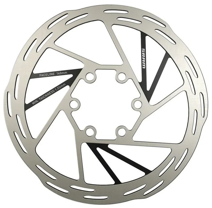 SRAM Paceline Disc Brake Rotor – 140mm, 6-Bolt, Silver/Black