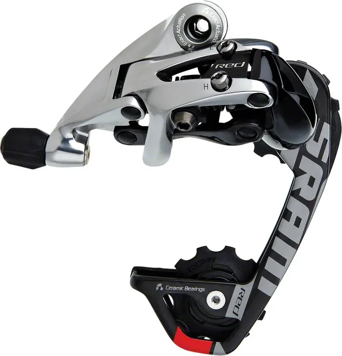 SRAM Red WiFli Rear Derailleur – 10 Speed, Medium Cage, Black/Silver