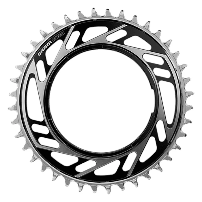 SRAM RED XPLR X-Sync Thread Mount Chainring – 42t 12/13-Speed Thread Mount For RED XPLR AXS PM Spider 6.5mm Offset BLK/Silver E1