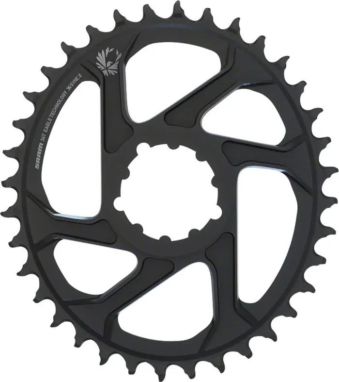 SRAM X-Sync 2 Eagle Chainring 34t SRAM Direct Mount Oval 12-Speed Aluminum Black
